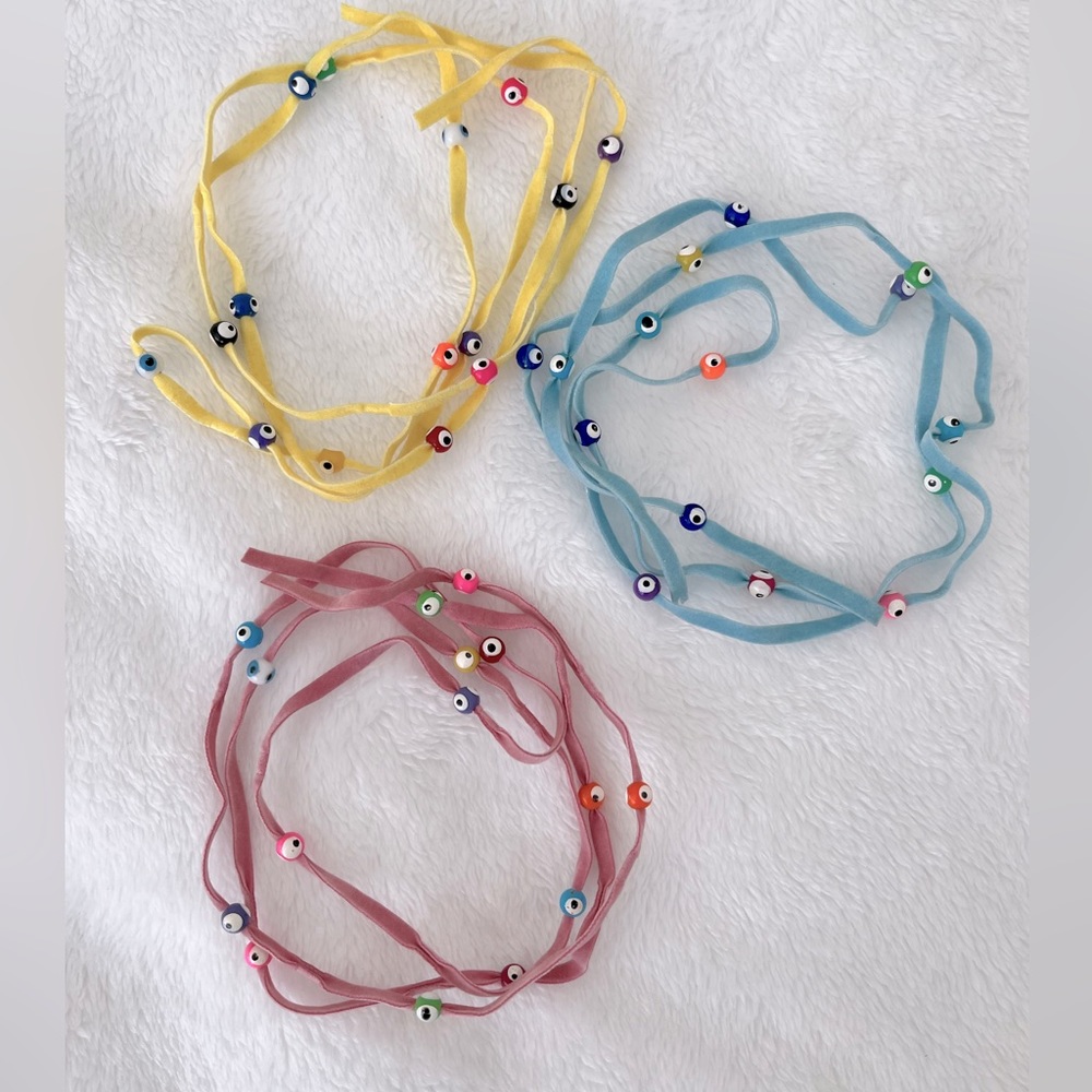 🧿Evil Eye Ribbon Necklace Bracelet 🧿